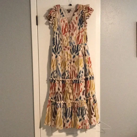J. Crew - Point Sur PomPom Tiered Midi Dress - Picture 4 of 7